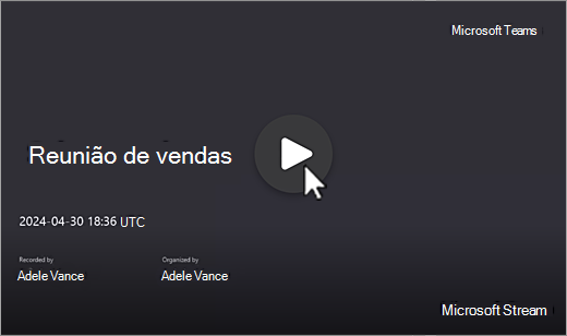 Gravação de ecrã selecionada