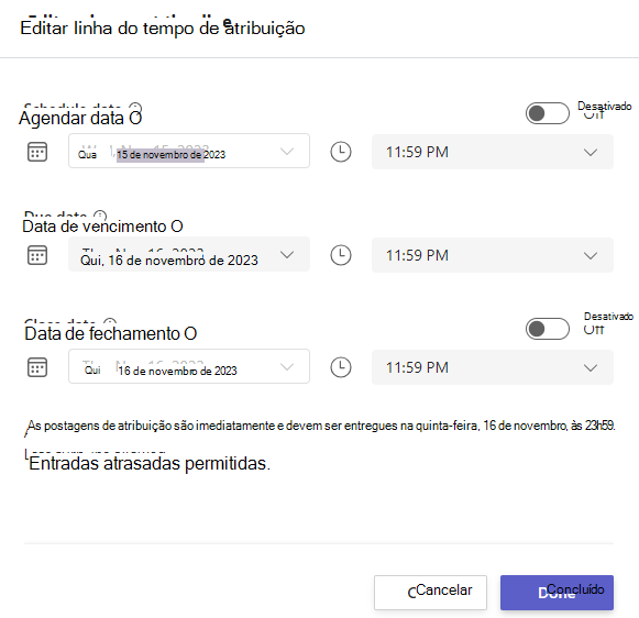 linha do tempo