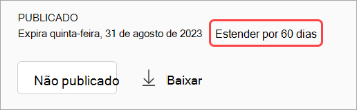Captura de ecrã a mostrar como anular a publicação de uma gravação de webinar