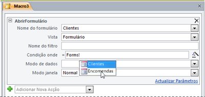 Utilizar o IntelliSense para introduzir uma expressão