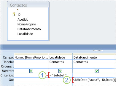 Critérios alternativos