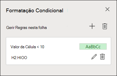 Imagem a mostrar o passo 2 para editar uma regra de Formatação Condicional