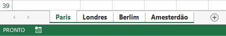 Todas as folhas de cálculo foram selecionadas.