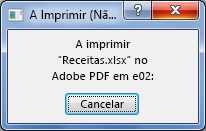 A caixa de diálogo Impressão aparece quando envia um documento para a impressora.
