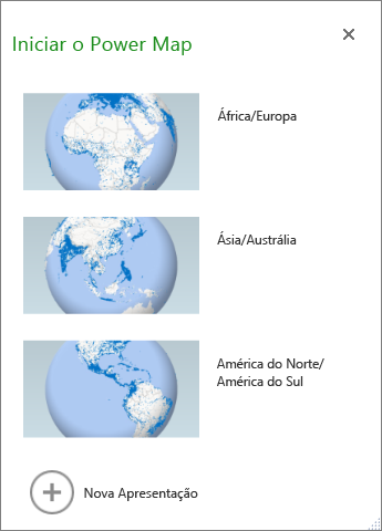 Iniciar o Power Map