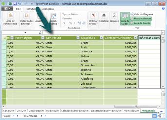 Barra de Fórmulas do PowerPivot