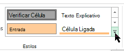Botão Mais na galeria de Estilos