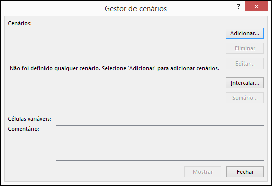 Assistente de Gestão de Cenários