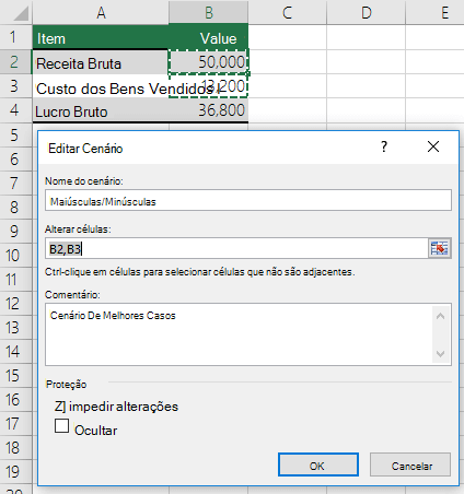 Alternar entre Cenários