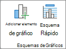 Captura de ecrã que mostra o grupo Esquemas de Gráficos do separador Estrutura do Gráfico.