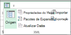 Na Barra de Ferramentas de Acesso Rápido, clique em XML