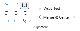 Captura de ecrã que mostra o alinhamento do texto.