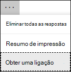 Obter uma opção de ligação de resumo no Microsoft Forms