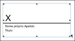 Uma linha de assinatura não assinada