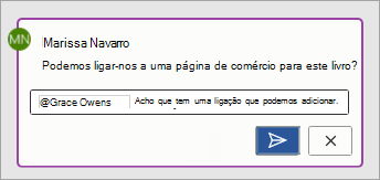 Utilizar @mention num comentário