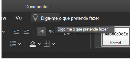 Mostra a caixa de pesquisa Diga-me