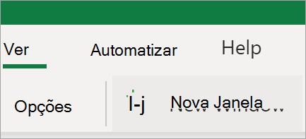 Mostra a opção Nova Janela em Excel