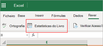 Mostra a opção de menu de estatísticas do Livro