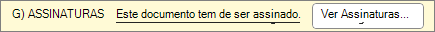 O documento tem de ser assinado como aviso