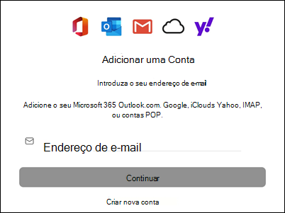 Adicionar conta ao Outlook para Mac