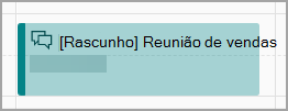 Reunião de Vendas de Rascunho do Calendar