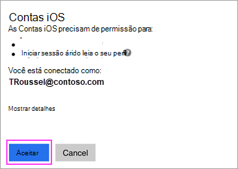 Se lhe for pedido para dar permissão, toque em Permitir.