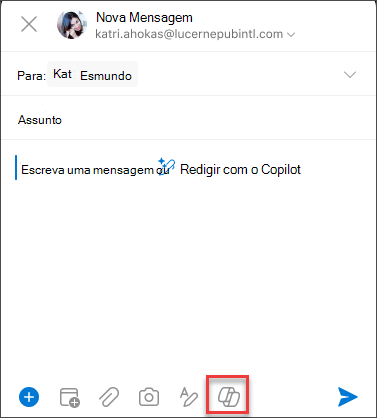 Caixa de mensagem de composição no iOS e Android
