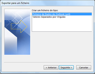 Exportar para ficheiro de dados