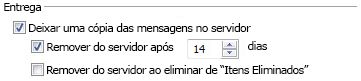 Delivery section on the Advanced tab of the Internet E-mail Settings dialog box