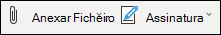 Anexar ficheiros ou adicionar uma assinatura