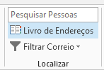 O Livro de Endereços encontra-se no lado direito do separador Base.