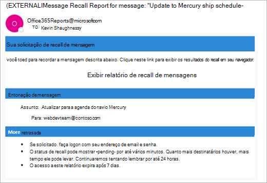 outlook para verificar uma captura de ecrã de mensagem