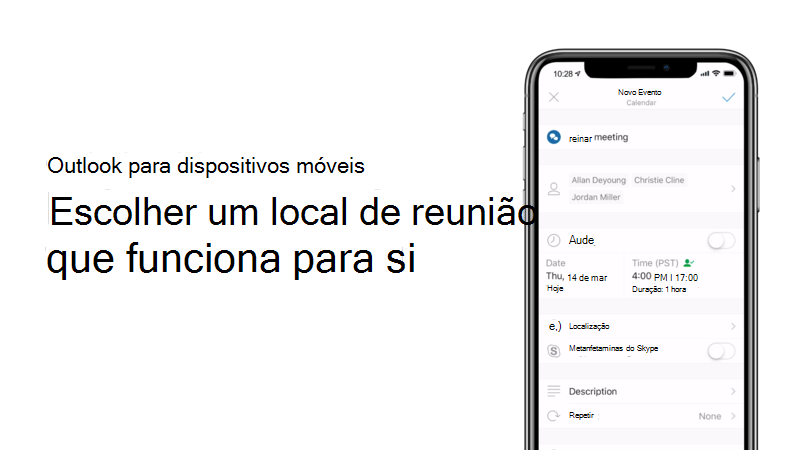 Miniatura da localização da reunião assistente vídeo