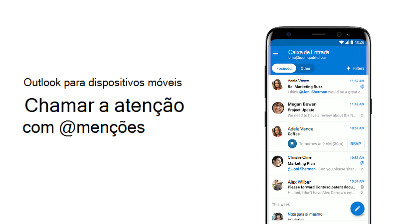 Miniatura da atenção do Foco com @mentions vídeo