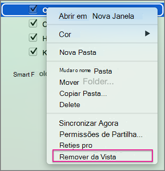 Remover da vista
