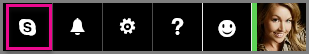 On the Outlook navigation bar, click Skype.