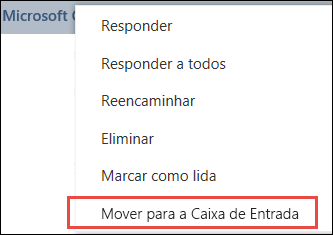 Mover para a Caixa de Entrada