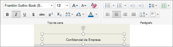 Editar a formatação do rodapé
