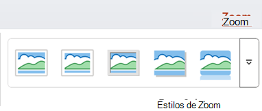 O separador Zoom no friso no PowerPoint.