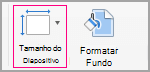 Clique em Tamanho do Diapositivo