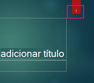 Tema Ião com número de diapositivo