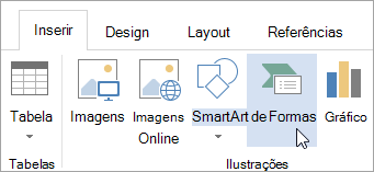 SmartArt no separador Inserir