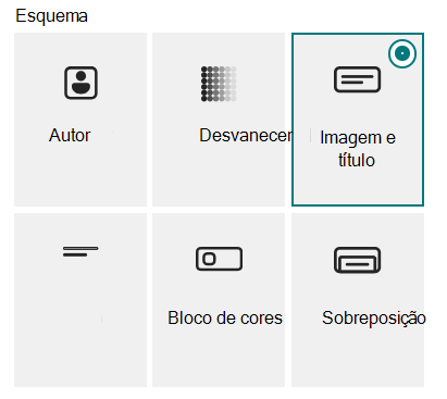 Seis esquemas para peça Web Faixa