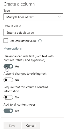 Utilizar texto formatado melhorado