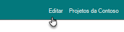Nome do rodapé e botão editar