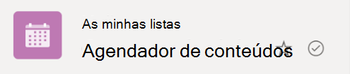 O símbolo de marca de verificação em círculo indica que a lista está a sincronizar da nuvem com o seu dispositivo Windows.