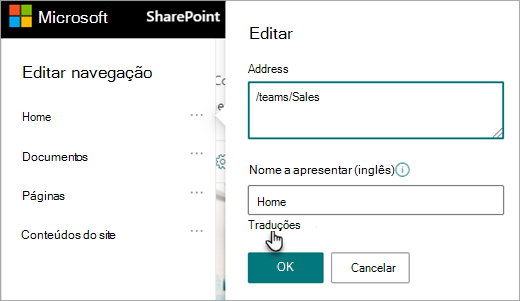 Tradução de Navegação