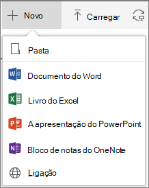 Office 365 Criar uma nova pasta ou documento