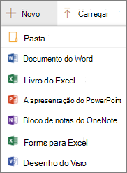 Comandos Novo e Carregar
