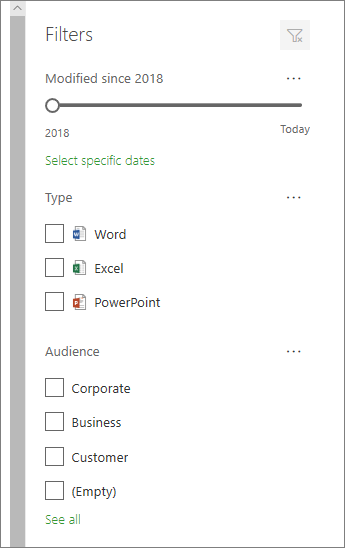 Painel Filtro de documentos